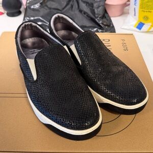 Snake print Johnston and Murphy slip on sneakers